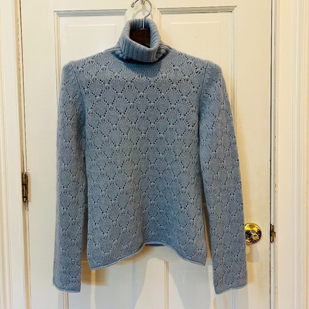 Brooks Brothers Women's 100% Italian Cashmere Cable Knit Sweater Size XS